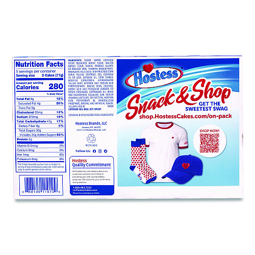 Hostess Twinkies, Vanilla, 1.36 oz Individually Wrapped, 10/Pack, 3 Packs/Carton (60004132)