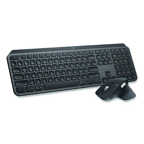 Logitech MX Keys Combo for Business Wireless Keyboard and Mouse Gen 2, 33 ft Wireless Range, Graphite (920010923)