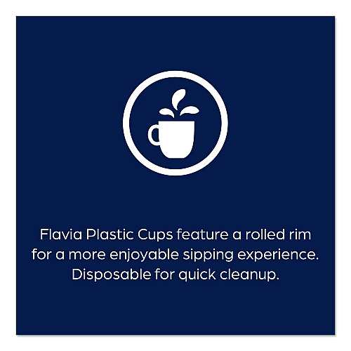 Cold Cups 12 oz, Blue Band Flavia Logo, Clear/Blue, 1,000/Carton (25200058)