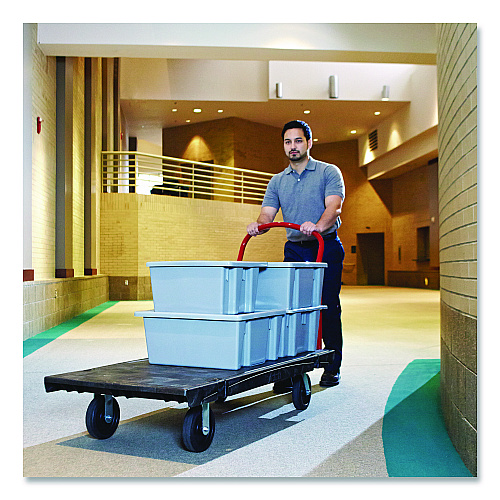 Rubbermaid Commercial Palletote Box, 1.6 cu ft, 15.5" x 19.5" x 13", Gray (FG172200GRAY)