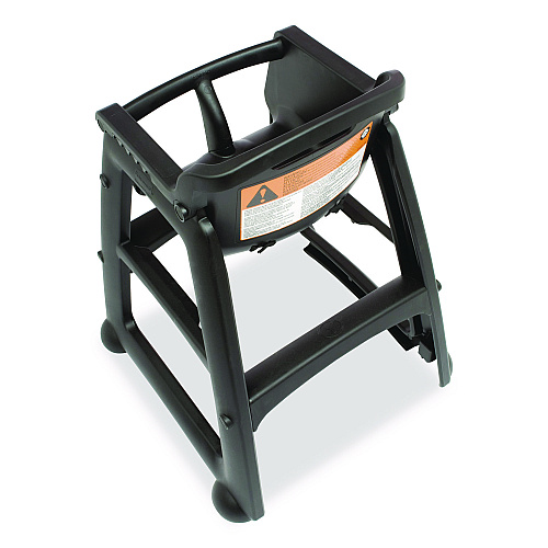 Rubbermaid Commercial Sturdy Chair Youth Seat with Casters, Black (FG780508BLA)
