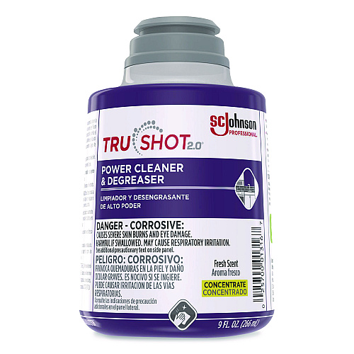 SC Johnson Professional TruShot 2.0 Power Cleaner, Fresh Scent, 9 oz Cartridge, 4/Carton (379842)