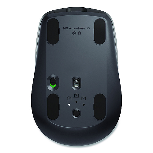 Logitech MX Anywhere 3S For Business Wireless Mouse, 33 ft Wireless Range, Right Hand Use, Graphite (910006956)