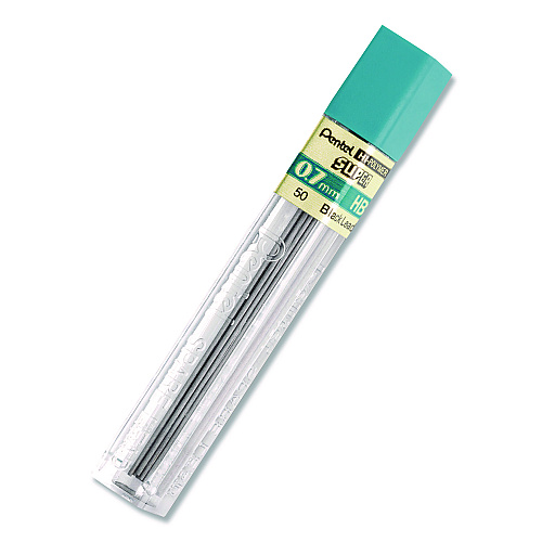 Pentel Super Hi-Polymer Lead Refill, 0.7 mm, HB, Black, 12 Leads/Tube, 3 Tubes/Pack (L50BP3HBK6PK)