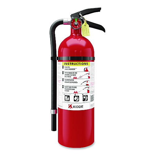 Kidde Pro-5MP Series Fire Extinguisher, with Bracket/Metal Strap, 3-A, 40-B:C, 5.5 lbs (21032143)