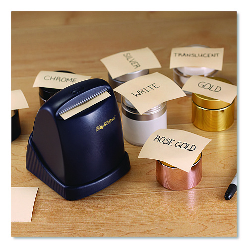 Zip Notes Executive Dispenser, For 150 ft x 3" Rolls, Black, Includes (1) Refill Roll and (2) AA Batteries (0023)