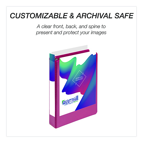 Samsill Economy Round Ring View Binders, 3 Rings, 1" Capacity, 8.5 x 5.5, Assorted, 6/Carton (MP28609)