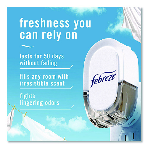 Febreze PLUG Air Freshener Refills, Mountain/Ocean/Rainforest, 2.63 oz, 3/Pack, 6 Packs/Carton (16249)