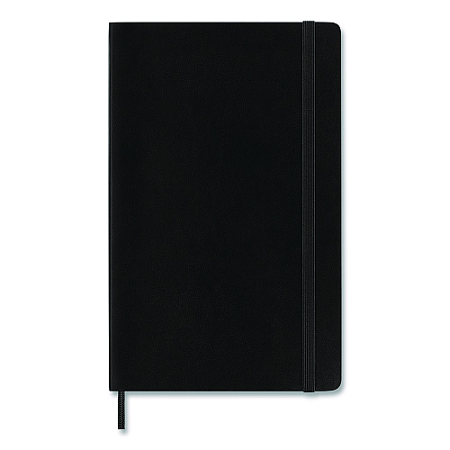 Moleskine Classic Softcover Notebook, 1-Subject, Narrow Rule, Black Cover, (192) 8.25 x 5 Sheets (MSL14)