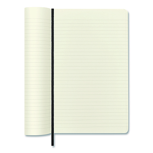Moleskine Classic Softcover Notebook, 1-Subject, Narrow Rule, Black Cover, (192) 8.25 x 5 Sheets (MSL14)