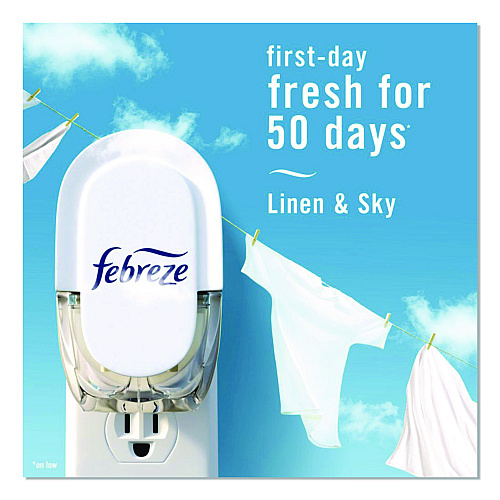Febreze PLUG Air Freshener Refills, Linen and Sky, 2.63 oz, 3/Pack, 6 Packs/Carton (13846)