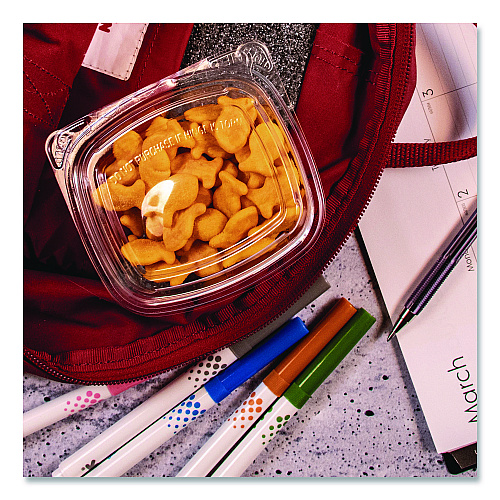 Dart ClearPac SafeSeal Tamper-Resistant, Tamper-Evident Containers, 3.72 x 4.2 x 1.97, Clear, Plastic, 400/Carton (CH6DEF)
