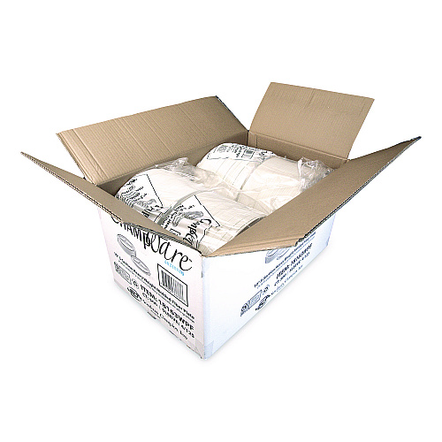 SCT ChampWare Molded Fiber Tableware, 3-Compartment Plate, 10" dia, White, 125/Sleeve, 4 Sleeves/Carton (18163WPF)