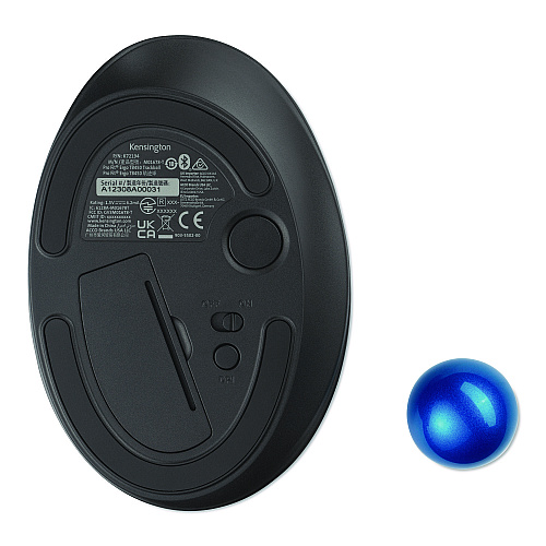 Kensington Pro Fit Ergo TB450 Trackball, 2.4 GHz Frequency/6 ft Wireless Range, Right Hand Use, Black (72194)