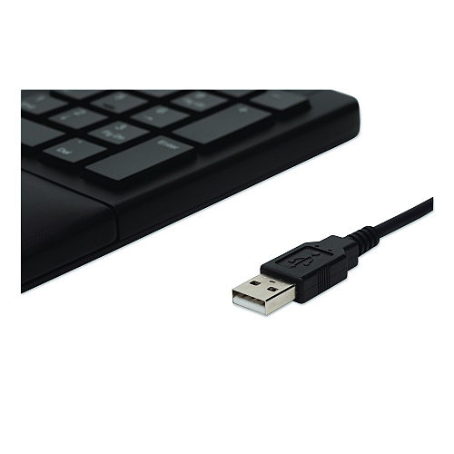 Kensington Pro Fit Ergo Wired Keyboard, Black (75400)