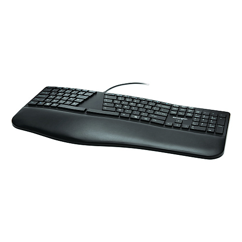 Kensington Pro Fit Ergo Wired Keyboard, Black (75400)