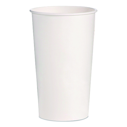 SOLO Double Sided Poly (DSP) Paper Cold Cups, 28 oz to 32 oz, White, 40 Cups/Sleeve, 12 Sleeves/Carton (RNP32P2050)