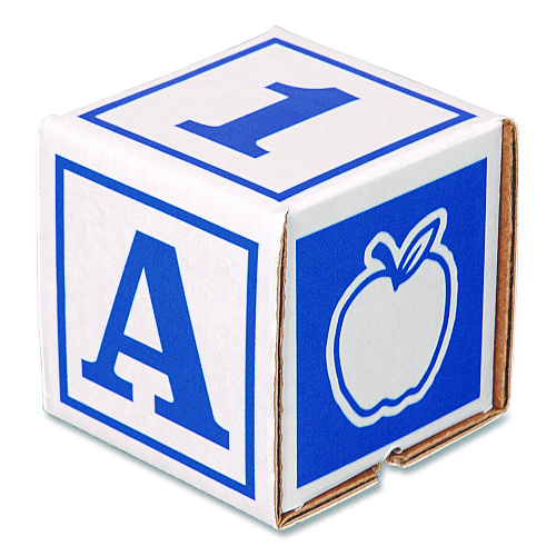 Bankers Box At Play 123 ABC Learning Blocks, Corrugated Board, Assorted, 50/Pack (100016408)