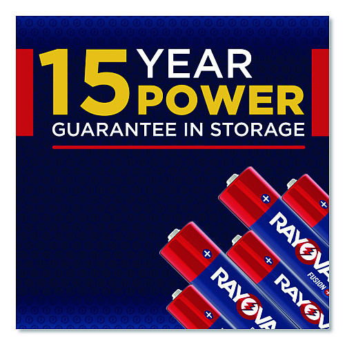 Rayovac Fusion Performance Alkaline AA Batteries, 8/Pack (8158TFUS)