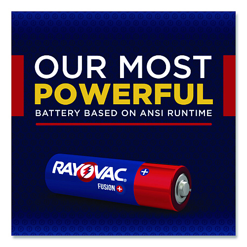 Rayovac Fusion Performance Alkaline AA Batteries, 8/Pack (8158TFUS)