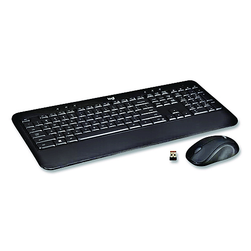 Logitech Advanced Wireless Mouse and Keyboard Combo, 2.4 GHz Frequency, 33 ft Wireless Range, Black (24383953)