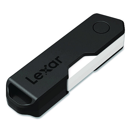 Lexar Twist Turn2 USB 2.0 Flash Drive, 128 GB, Black (24388081)