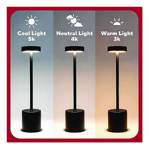TRU RED LED Desk Lamp, Candlestick Neck, 13.5" High, Black (TR61984)