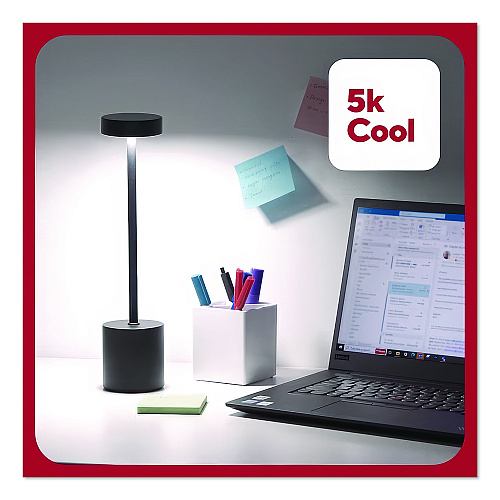 TRU RED LED Desk Lamp, Candlestick Neck, 13.5" High, Black (TR61984)