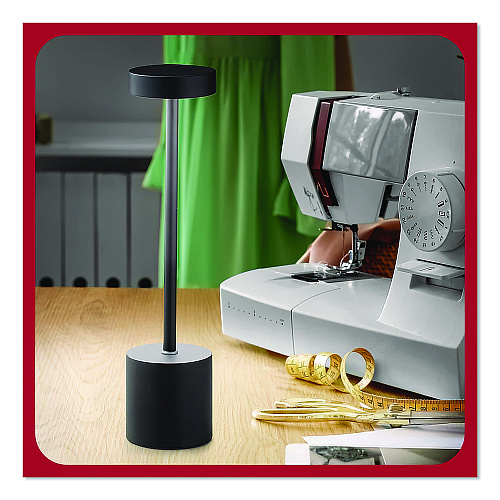 TRU RED LED Desk Lamp, Candlestick Neck, 13.5" High, Black (TR61984)