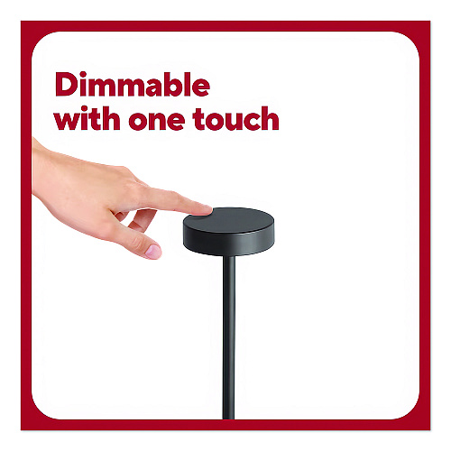 TRU RED LED Desk Lamp, Candlestick Neck, 13.5" High, Black (TR61984)