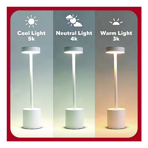 TRU RED LED Desk Lamp, Candlestick Neck, 13.5" High, White (TR61986)