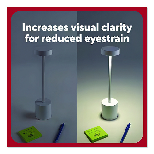 TRU RED LED Desk Lamp, Candlestick Neck, 13.5" High, White (TR61986)