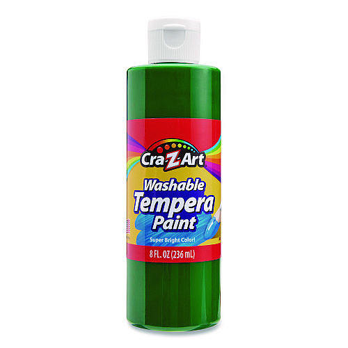Cra-Z-Art Washable Tempera Paint, 10 Assorted Colors, 8 oz Bottle, 10/Pack (01610)