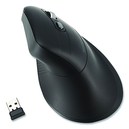 Kensington Pro Fit Ergo MY630 EQ Rechargeable Mouse, 2.4 GHz/30 ft Wireless Range, Right Hand Use, Black (72484)