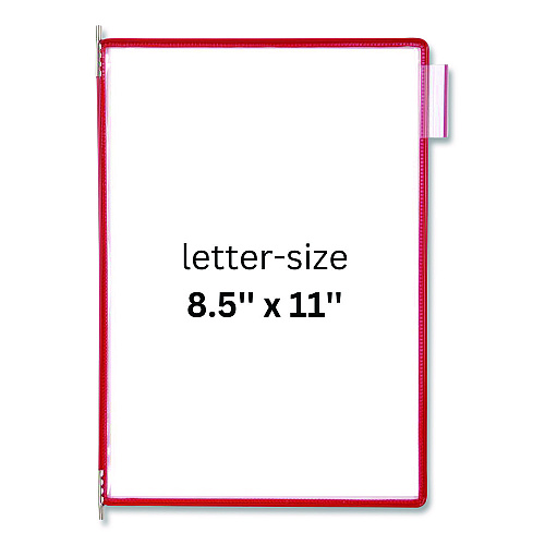 Tarifold Pivoting Pockets, 1 Section, Red, 10/Pack (P030)