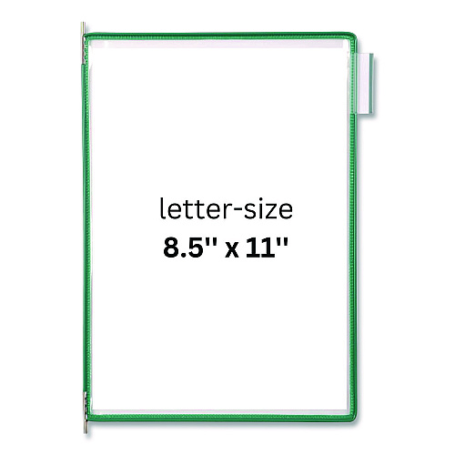 Tarifold Pivoting Pockets, 1 Section, Green, 10/Pack (P050)