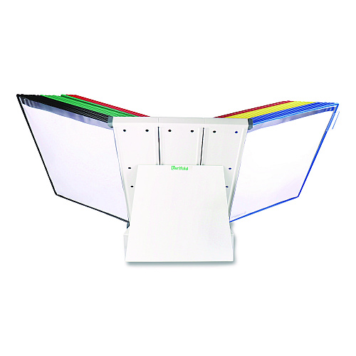 Tarifold Desktop Reference and Display System, 30 Panels with Assorted Borders, White Base (D293)