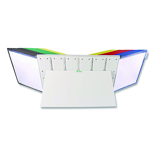 Tarifold Desktop Reference and Display System, 60 Panels with Assorted Borders, White Base (D296)