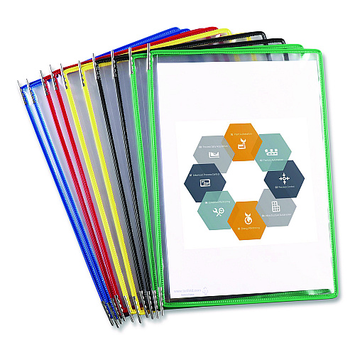 Tarifold Desktop Reference and Display System, 40 Panels with Assorted Borders, White Base (D294)