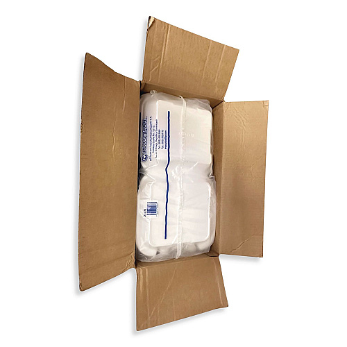 Plastifar Foam Hinged Lid Containers, 9 x 9 x 3, White, Foam, 200/Carton (12084)