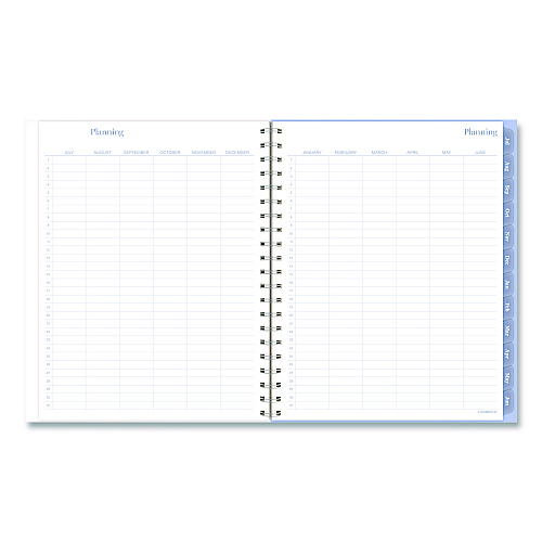 Cambridge Dewdrop Academic Weekly Monthly Planner, Watercolor Floral, Blue/Gray/Purple Cover, 12-Month (July to June): 2025 to 2026 (1742905A)