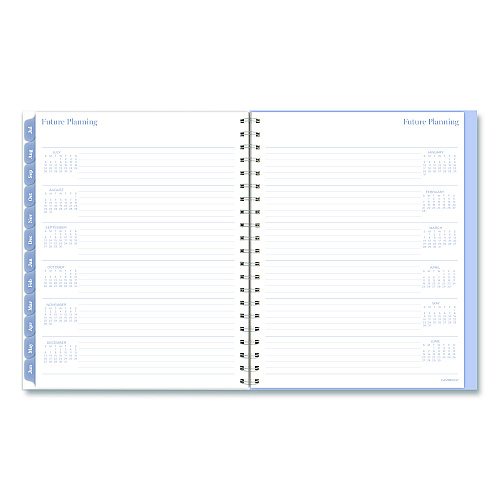 Cambridge Dewdrop Academic Weekly Monthly Planner, Watercolor Floral, Blue/Gray/Purple Cover, 12-Month (July to June): 2025 to 2026 (1742905A)