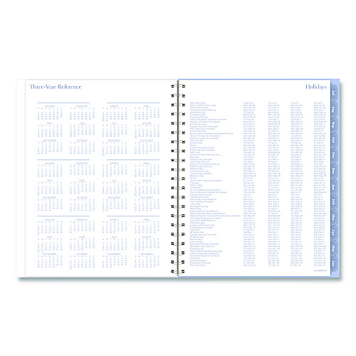 Cambridge Dewdrop Academic Weekly Monthly Planner, Watercolor Floral, Blue/Gray/Purple Cover, 12-Month (July to June): 2025 to 2026 (1742905A)