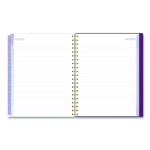Cambridge Leah Bisch Petite Floral Academic Weekly Monthly Planner, 11 x 8.5, Purple/Green Cover, 12-Month (July to June): 2025 to 2026 (LB38905A)