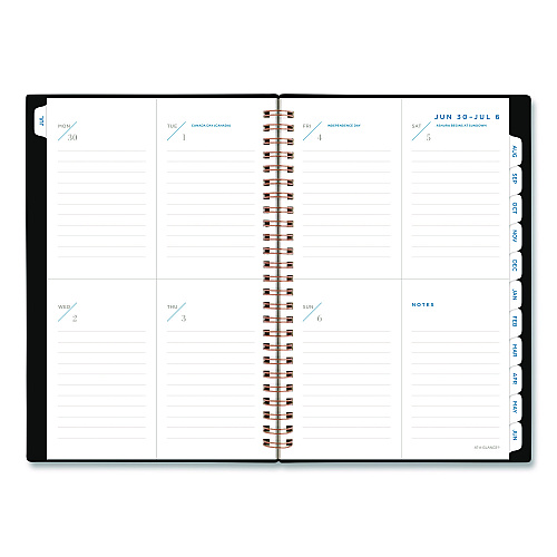 AT-A-GLANCE Signature Lite Academic Weekly Monthly Planners, 8 x 5, Black Cover, 12-Month (July to June): 2025 to 2026 (YP20LA05)