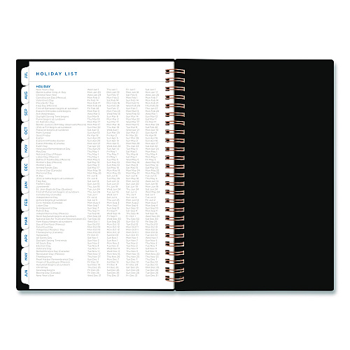 AT-A-GLANCE Signature Lite Academic Weekly Monthly Planners, 8 x 5, Black Cover, 12-Month (July to June): 2025 to 2026 (YP20LA05)