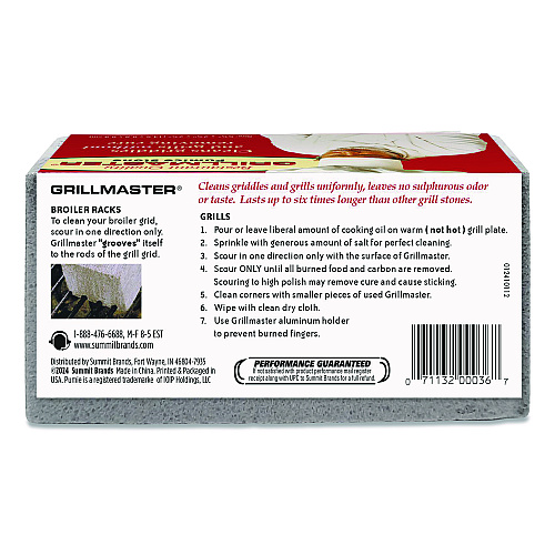 Pumie Grillmaster Griddle and Grill Cleaning Brick, 5.75 x 2.75, Gray, 12/Carton (GM36Q)