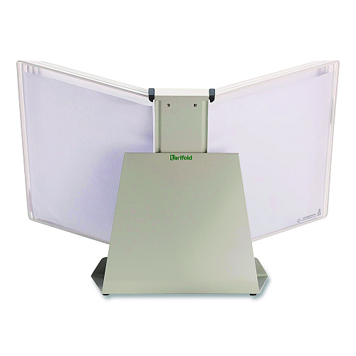 Tarifold Antimicrobial Desktop Reference and Display System, 10 Panels with White Borders, White Base (DA221)