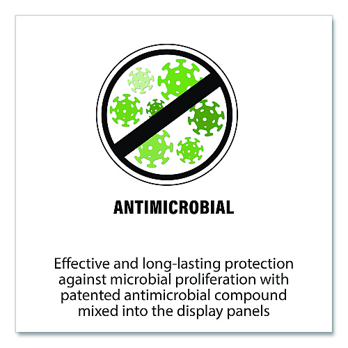 Tarifold Antimicrobial Desktop Reference and Display System, 10 Panels with Assorted Borders, White Base (DA291)