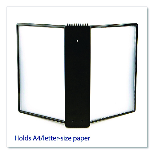 Tarifold Easy-Load Wall Display Unit, 10 Panels with Black Borders, Black Base (EZW771)